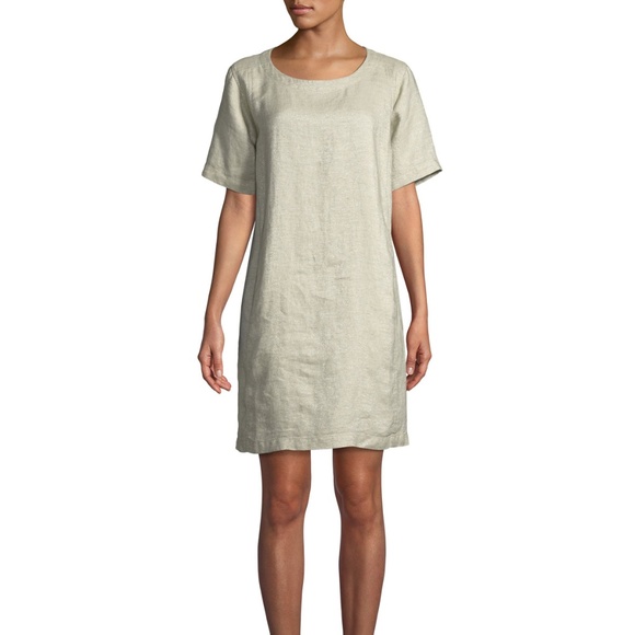 eileen fisher organic linen dress